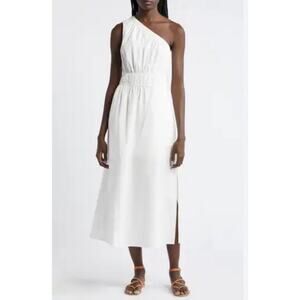 Rails Women's Dress Selani One Shoulder Cotton Size small White MSRP $238.00